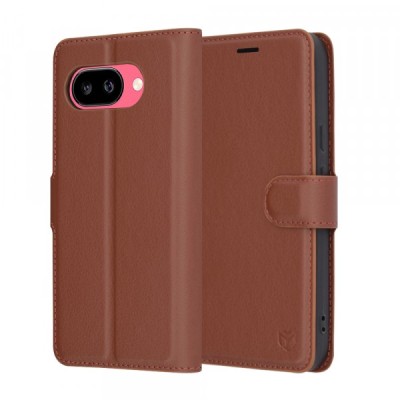 Husa pentru Google Pixel 9a, Techsuit, Leather Folio, Maro foto