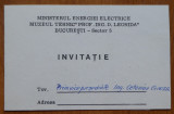 Cumpara ieftin Invitatie Octavian Groza la exp. sovietica Cucerirea cosmosului,1975, fotografie