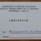 Invitatie Octavian Groza la exp. sovietica Cucerirea cosmosului,1975, fotografie