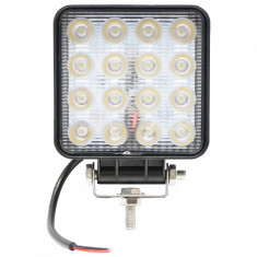 Lampa 16 LED-uri 6000K 10-60V 48W unghi de radiere 60 patrat