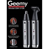 Trimmer Facial Electric Reincarcabil 2in1 Geemy GM-3106, Barbati, Nas Urechi, Lame Otel Inoxidabil, Portabil
