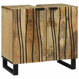 vidaXL Dulap pentru chiuvetă 62 x 33 x 58 cm din lemn masiv de mango și lemn tehnic