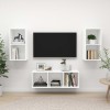 Set de dulapuri TV, 3 piese, alb, lemn prelucrat