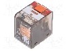 Releu electromagnetic, 24V AC, 10A, 3PDT, serie PT, TE Connectivity - 6-1419111-6