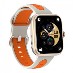 Smartwatch iSEN S216 GPS Portocaliu, 1.78 Amoled, HRV, ECG, Functii Sanatate, Bluetooth Call, Alexa, Compatibil iOS Android
