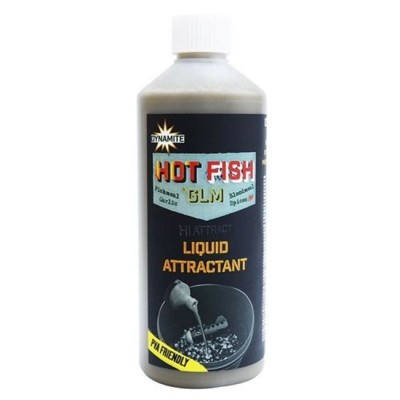 Atractant Lichid Dynamite Baits Hot Fish &amp;amp; GLM, 500ml foto