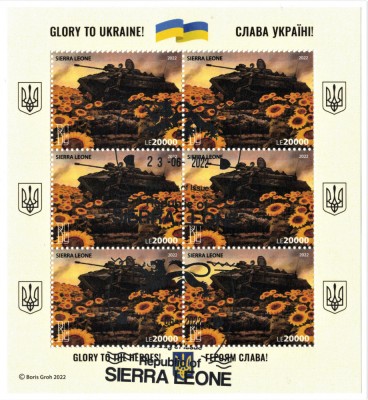 SIERRA LEONE 2022-Ucraina impotriva invaziei ruse [4]/ set complet-col+bloc foto