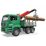 Cumpara ieftin Camion Lemne Bruder MAN TGA cu Macara Incarcare &amp; 3 Busteni, Jucarie Baieti, +4 Ani, Macheta 1:16