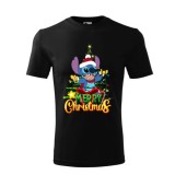 Tricou Personalizat de Craciun cu Personaj Amuzant si Mesaj Merry Christmas