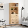 VidaXL Dulap &icirc;nalt, stejar sonoma, 69,5x34x180 cm, lemn compozit 3189376