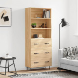 vidaXL Dulap &icirc;nalt, stejar sonoma, 69,5x34x180 cm, lemn compozit