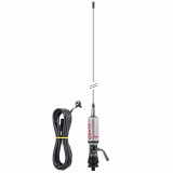 Antena CB LEMM TURBO IMPERO, Silver, lungime 200 cm, castig 7dB, 26.5-28Mhz, 2500W, cablu RG58 4m, fabricata in Italia PNI-AT-661-S