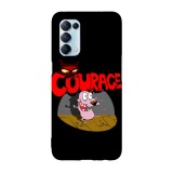 Husa compatibila cu Oppo A55, Viceversa, model Courage the Cowardly Dog Klub Katz, Silicon, TPU, Transparent, Carcasa