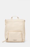 Desigual rucsac TRAMA PRETORIA femei, culoarea bej, mic, neted, 25SAKP21