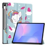 Husa Samsung Galaxy Tab S10 FE Plus Techsuit FoldPro, Unicorn