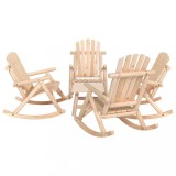 Cumpara ieftin Set mobilier de gradina, 5 piese, lemn masiv de molid