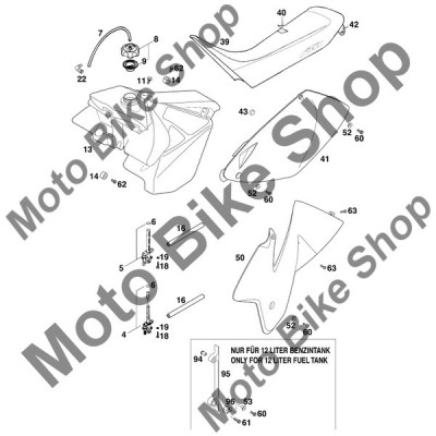 MBS Racord aerisitor rezervor KTM 125 EXC Europe 1998 #22, Cod Produs: 51030022000KT foto