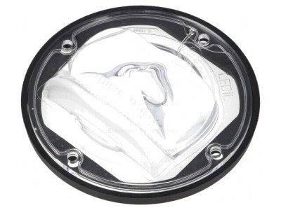 Lentilă LED rotundă silicon transparent neagră foto