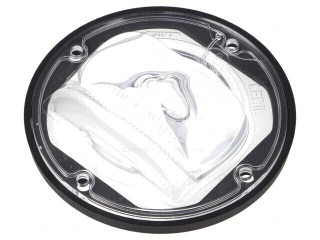 Lentilă LED rotundă silicon transparent neagră