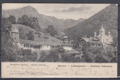 OLTENIA VALCEA CALIMANESTI MANASTIREA TURNUL CLASICA CIRCULATA 1905 foto