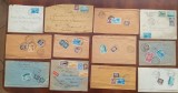 Romania 1931 lot 12 plicuri efectiv circulate, francate cu timbre din seria Marina