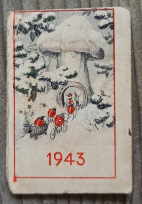 Agenda calendar format liliput, tiparita de Socec, 1943 foto