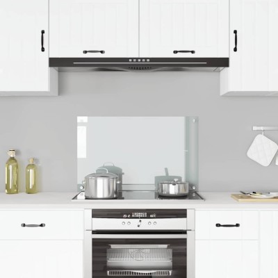 vidaXL Panou antistropi bucătărie transparent 80x50 cm sticlă securiz. 249470 foto