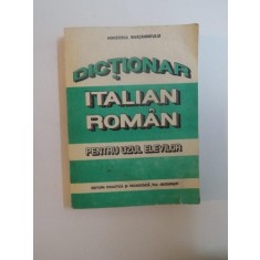 DICTIONAR ITALIAN - ROMAN PENTRU UZUL ELEVILOR de DOINA CONDREA DERER ... , 1993
