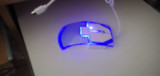 Transparent Crystal Arrow Optical Mouse Mice for PC Laptop Transparent Blue, USB, Optica
