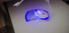 Transparent Crystal Arrow Optical Mouse Mice for PC Laptop Transparent Blue