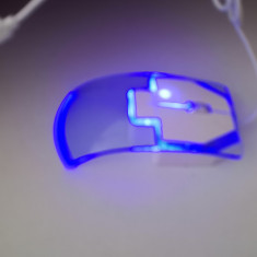 Transparent Crystal Arrow Optical Mouse Mice for PC Laptop Transparent Blue