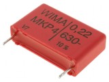 Condensator polipropilenă 220nF THT 7x16,5x26,5mm &plusmn;10%