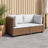 Cumpara ieftin 2 buc. Set de lounge din ratan cu perne GENDT Ratan Natural