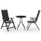 vidaXL Set mobilier bistro, 3 piese, negru și antracit 3070655