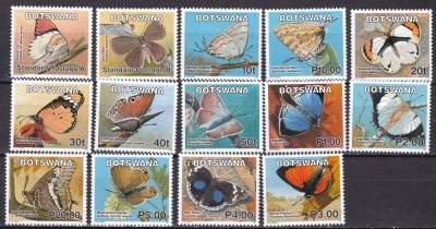 Botswana 2007 fauna fluturi MI 860-873 MNH foto