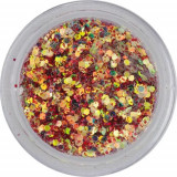 Confetti colorat, 1mm - hexagoane &icirc;n pulbere roşie, INGINAILS