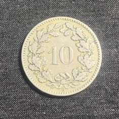 Moneda 10 rappen 1884 Elvetia