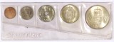 DANEMARCA SET MONEDE 1975 5 10 25 ORE 1 5 COROANE IN BLISTER ORIGINAL AUNC UNC, Europa, Nichel