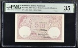5 lei 1917 PMG35 bancnota gradata