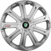 Set 4 Capace Roti Auto Helix Gri R16 Skoda - Compatibil Jante Otel, Accesorii Aftermarket Personalizate, Fixare Sigura