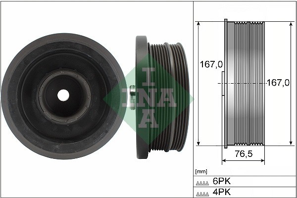 INA 544 0082 10 Fulie curea, arbore cotit