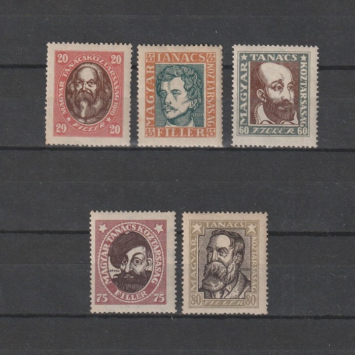 Tan&aacute;csk&ouml;zt&aacute;rsas&aacute;g Arck&eacute;pek (Portrete) LP 296-300 1919
