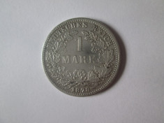 Rara! Germania 1 Mark/Marca 1878 F argint foto