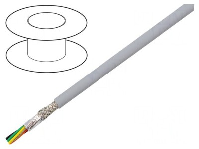 Cablu EcoCable Mini 6x22AWG MPPE Gri &amp;Icirc;nchis 30,5m 300V foto