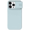 Husa pentru iPhone 15 Pro - Nillkin CamShield Silky MagSafe Silicone - Haze Blue