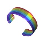 Curea otel, Milanese Loop Slim, compatibila cu Huawei Watch GT 7 46mm, Telescoape QR, 22mm, Rainbow