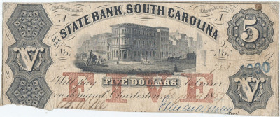 1853, 5 Dollars (SC-40-G22a) - Charleston, Carolina de Sud - SUA foto
