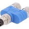 Adaptor &icirc;n T M8 Tată-Mamă x2 IP67 Polarizare A