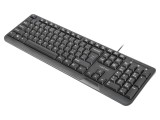 Tastatură NATEC neagră USB A, 104 butoane, CZ și SK layout, slim, cu cablu 1,8m