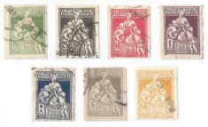 Romania, LP VI.10/1921, Asistenta sociala - Infirmiera, oblit.
